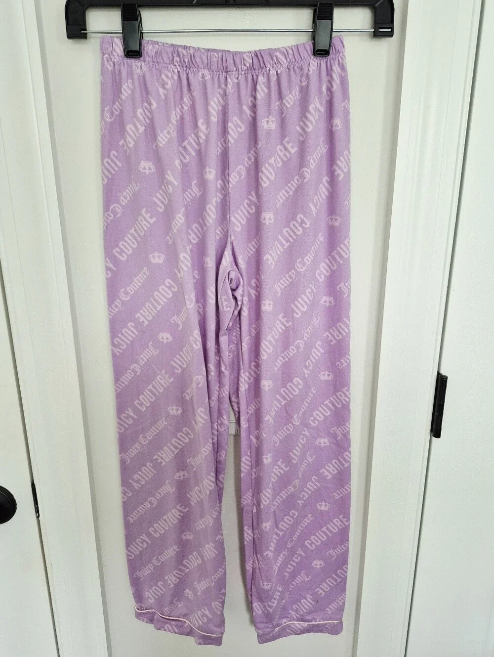 Juicy Couture Lilac Logo Wide Leg PJ Pants Casual Comfy Fall Pastel Spring Twee